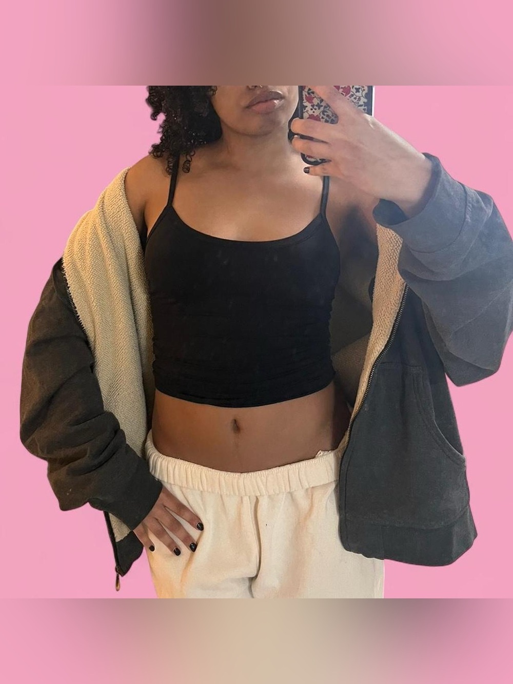 Grey Oversized zip up Hoodie